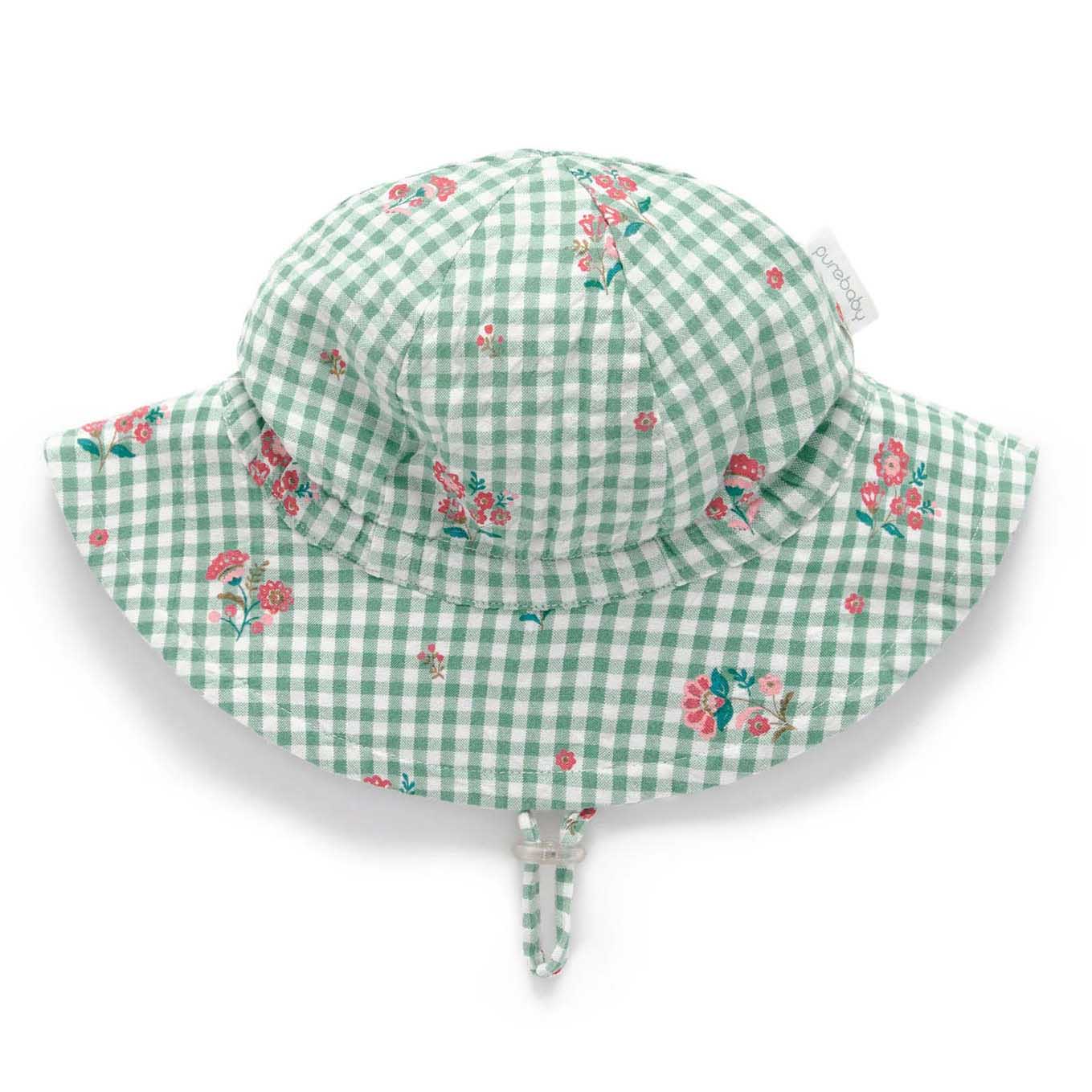 Purebaby Gingham Sun Hat